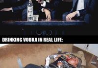Drinking vodka