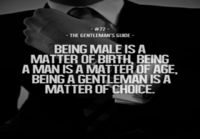 Being a gentleman