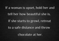 If a woman is upset