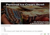 Personal ice cream bowl