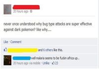 Bug against dark pokemon