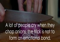 Chopping onions
