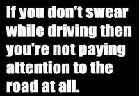Swearing while driving
