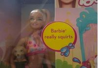 Barbie really squirts..