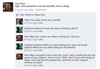 Iron man on facebook