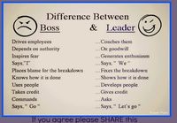 Difference between boss & leader