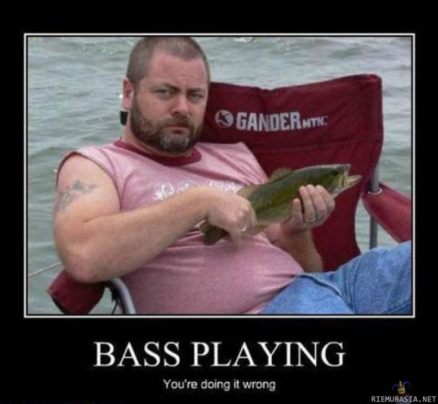 Bass playing..