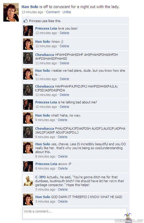 Han Solo facebookissa