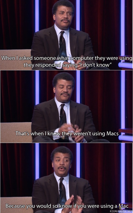 Neil Degrasse Tyson about Macs