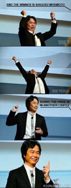 Shigeru wins the price