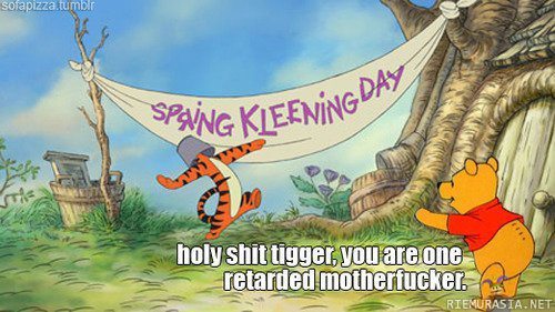 Spring kleening day - Tiikerillä taas pärissyt