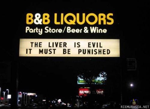 the liver is evil - it must be punished