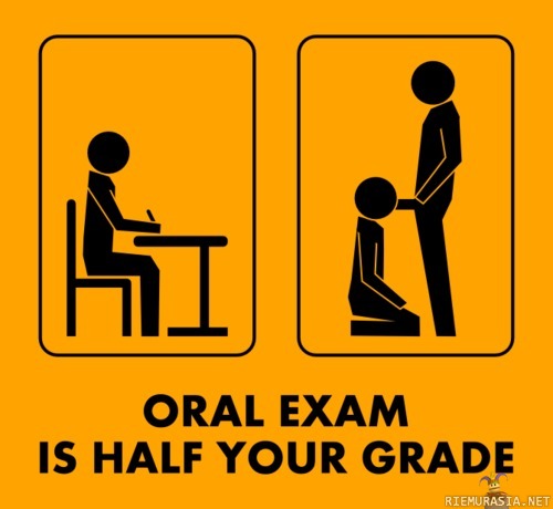 Oral exam is half your grade