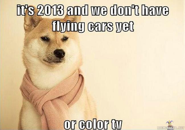 2013, ei vieläkään lentäviä autoja.. - eikä väritelevisiota