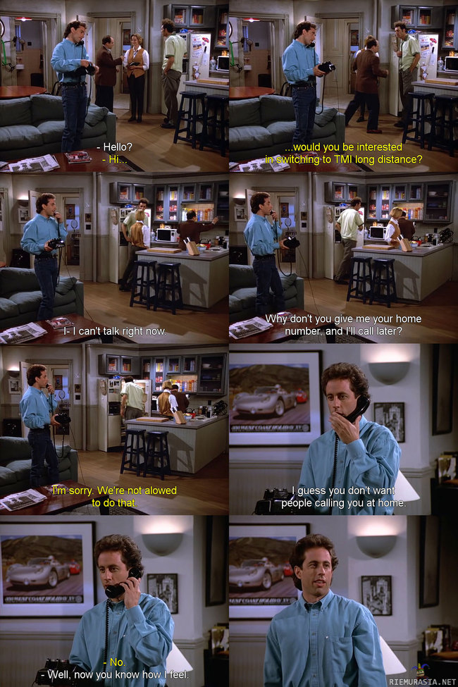 Seinfeld - how to deal with telemarketers