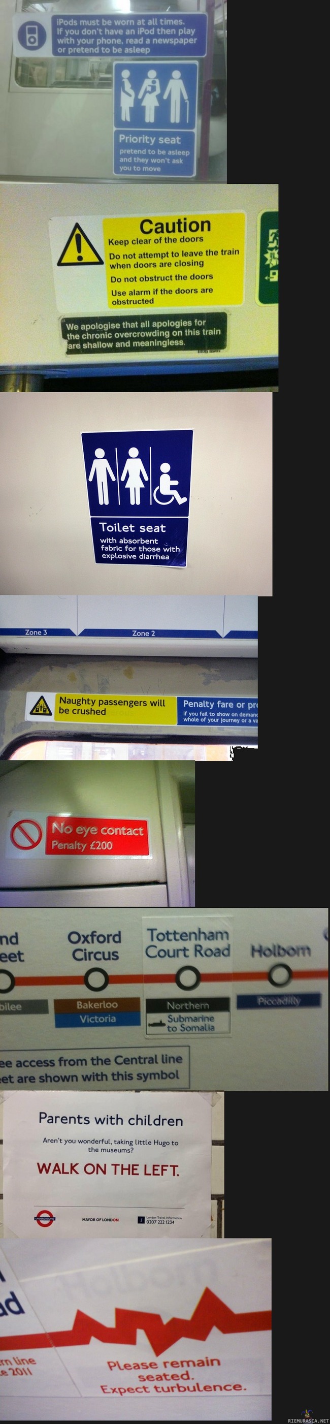Lontoon metro - kylttejä