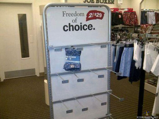 Valinnan vapautta
