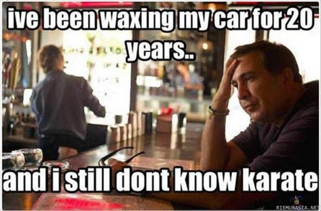 Auton vahaaminen - Wax on, wax off