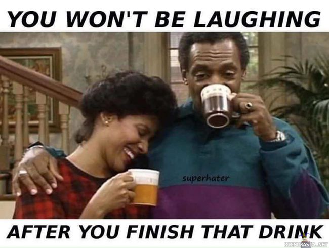 Bill Cosby tarjosi juotavaa - hymy hyytyy sen juomisen jälkeen..
