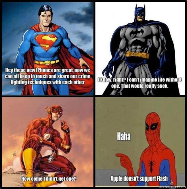 Superheroes and iPhone