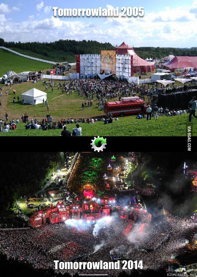 Tomorrowland kasvu - Tomorrowland kasvu 2005 -&gt; 2014