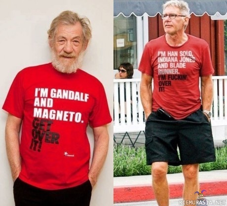 Vanhat elokuvatähdet - Ian McKellen ja Harrison Ford