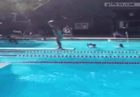 Swimming pool jump fail