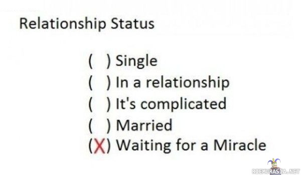 Relationship status - Parisuhdetilanne