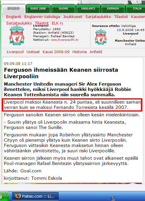 Robbie Keane siirtyi Liverpooliin - Eipä ollu kovin kallis kauppa! Yhtä suurella summalla ostivat myös Fernando Torresin!