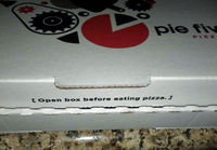 Pizzalaatikossa ohjeet
