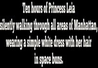 Prinsessa Leia kävelee 10 tuntia New yorkissa