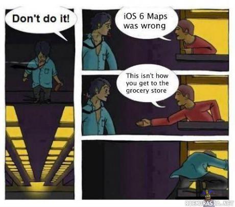 iOS6 kartat - On ne luotettavia. Not.