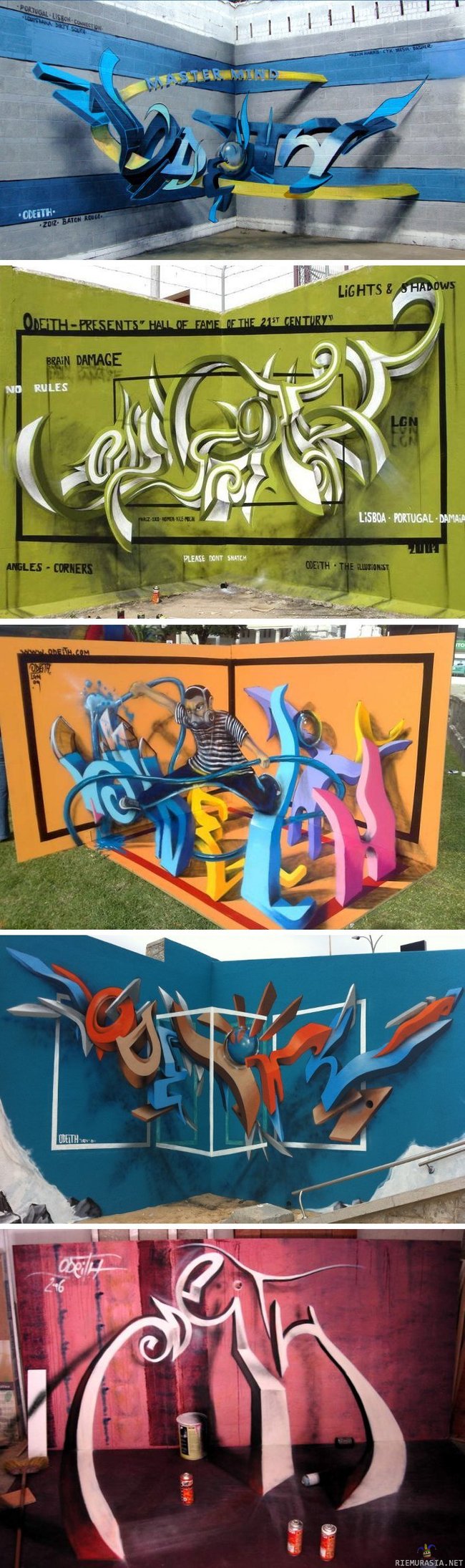 Graffiti - Perus vandaaliporukan alikulkukäytävälle piirtämiä töherryksiä