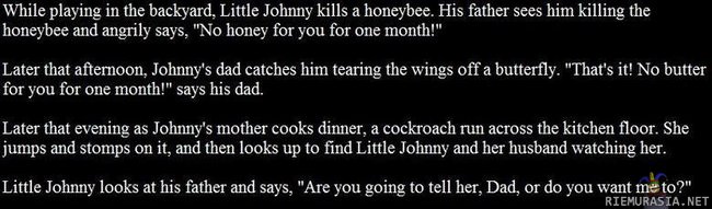 Johnny - mitt dem cockroachen habenspielt...(?)