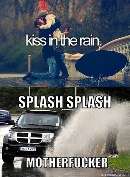 Kiss in the rain - Splash splash!