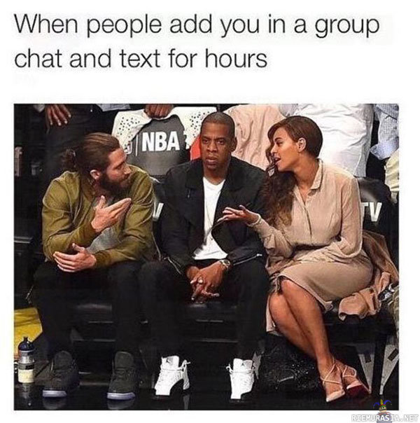Group chat - Kun olet liittynyt keskusteluun ja toiset viestittelevät keskenään