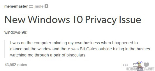 Uusi ongelma Windows 10:n yksityisyysasetusten kanssa