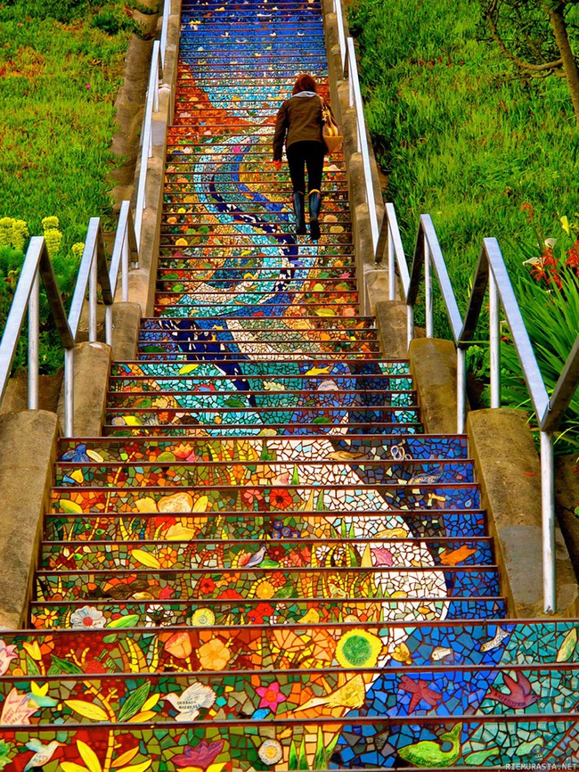 Värikkäät portaat San Franciscossa