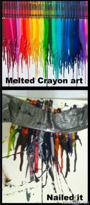 Melted crayon art