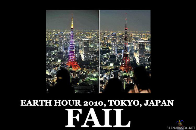 Earth Hour FAIL - Earth Hour 2010, Tokyo, Japan FAIL