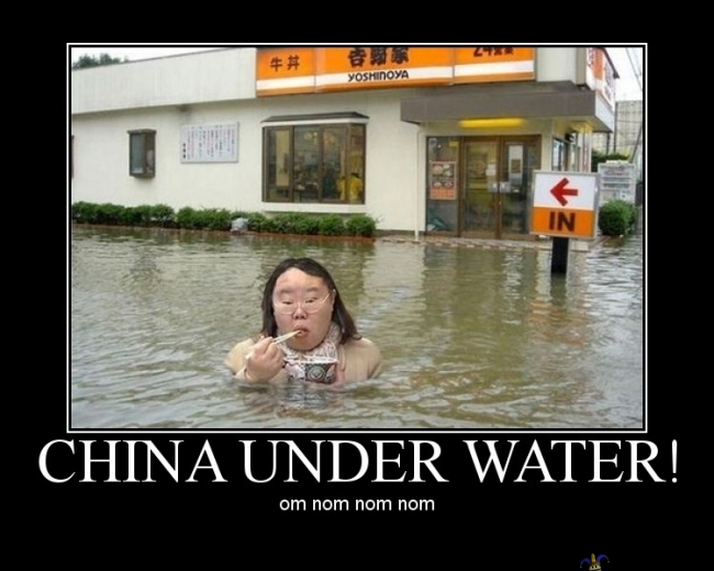 China under water