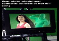 Vihreät ninjat avustavat shampoomainoksissa