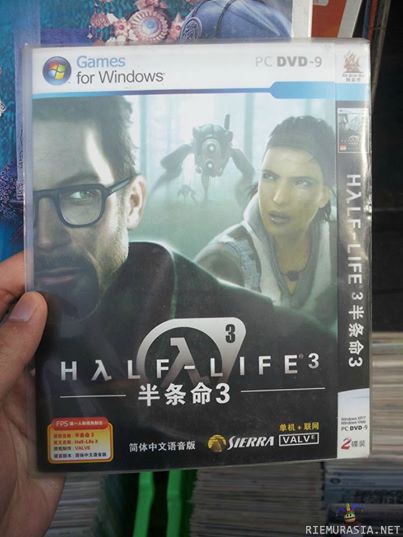 Half-life 3 - Nyt on tullut jäätyä jostain julkaisusta paitsi