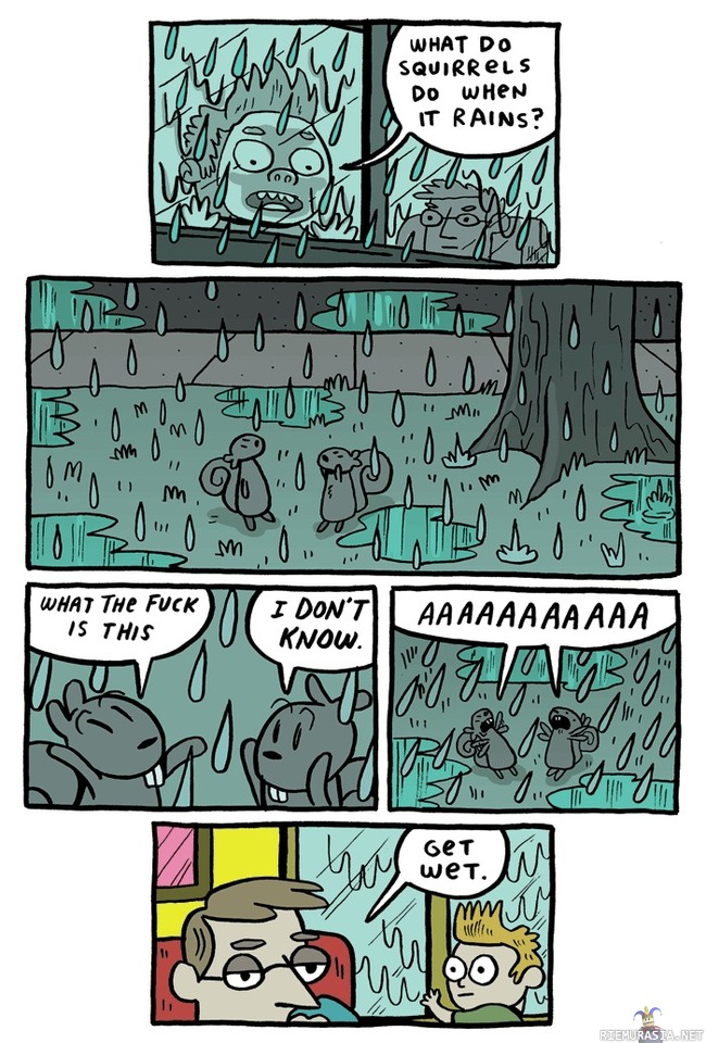 Oravat sateella