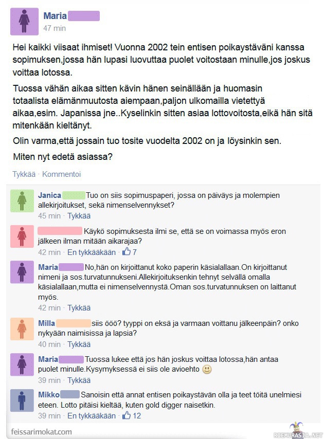 &#34;Oikeus lottovoittoon&#34; - Koska on paljon rahea.