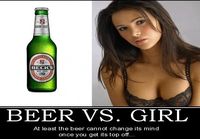 Beer vs girl