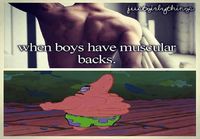 When boys have muscular backs