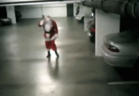 Jedi force push on Santa
