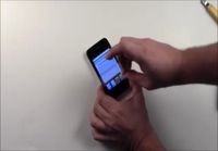 iPhone 5 suojakalvon testaaminen