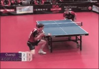 Ping pong level: white guy